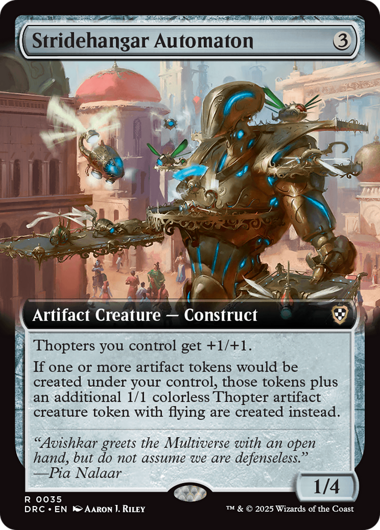 Stridehangar Automaton (Extended Art) [Aetherdrift Commander] | Pegasus Games WI