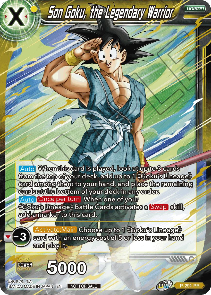 Son Goku, the Legendary Warrior (P-291) [Promotion Cards] | Pegasus Games WI