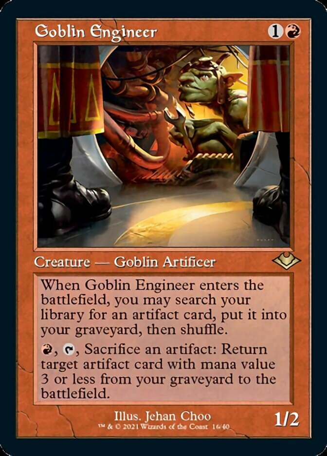 Goblin Engineer (Retro Foil Etched) [Modern Horizons] | Pegasus Games WI