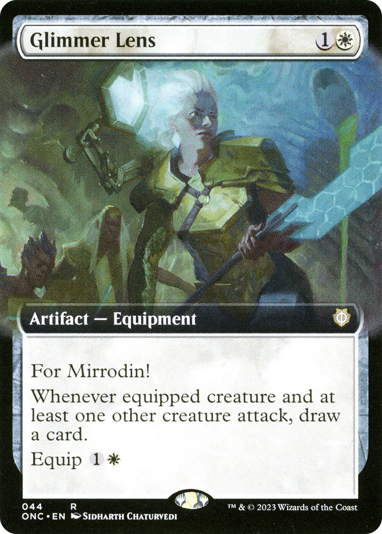 Glimmer Lens (Extended Art) [Phyrexia: All Will Be One Commander] | Pegasus Games WI