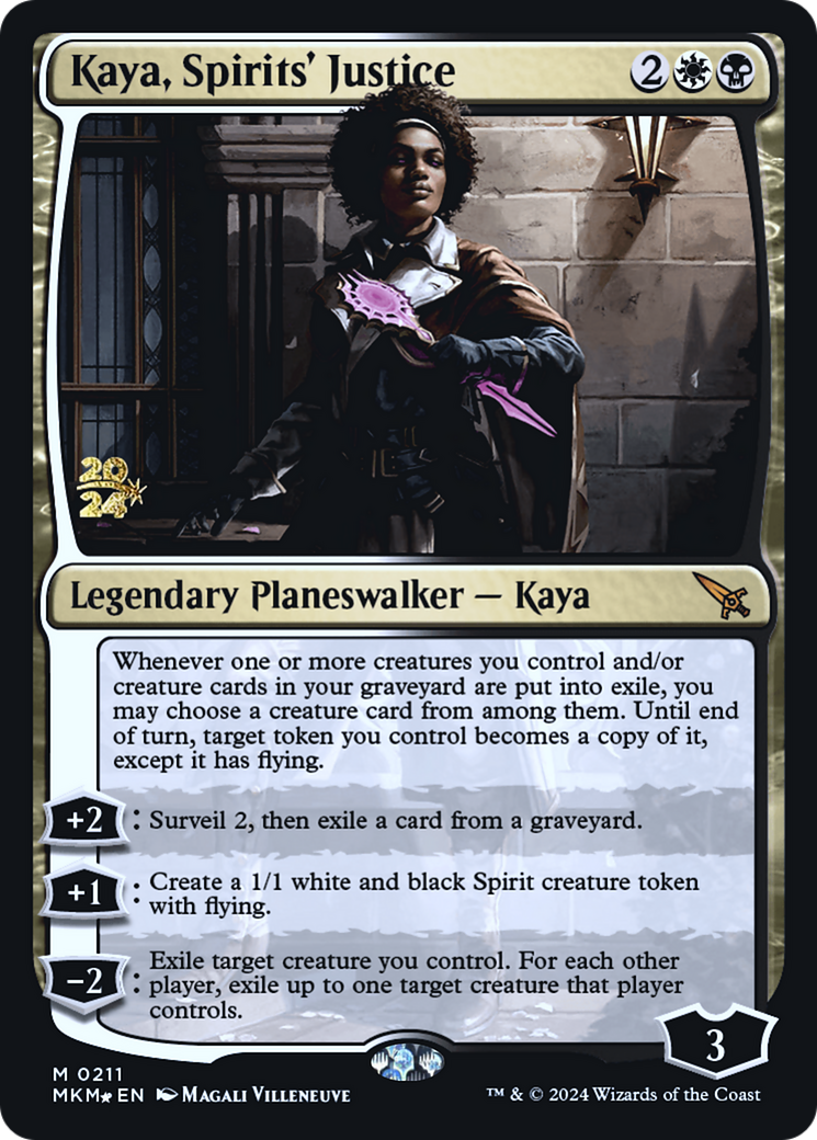 Kaya, Spirits' Justice [Murders at Karlov Manor Prerelease Promos] | Pegasus Games WI