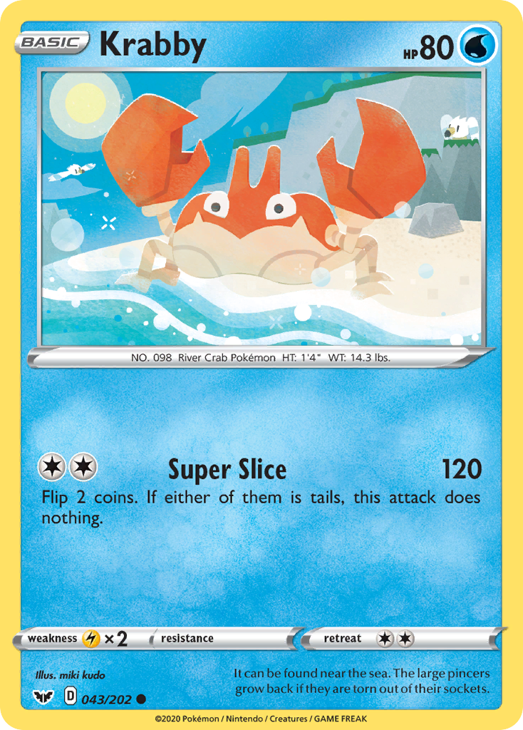 Krabby (043/202) [Sword & Shield: Base Set] | Pegasus Games WI