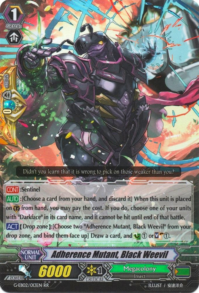 Adherence Mutant, Black Weevil (G-EB02/013EN) [The AWAKENING ZOO] | Pegasus Games WI