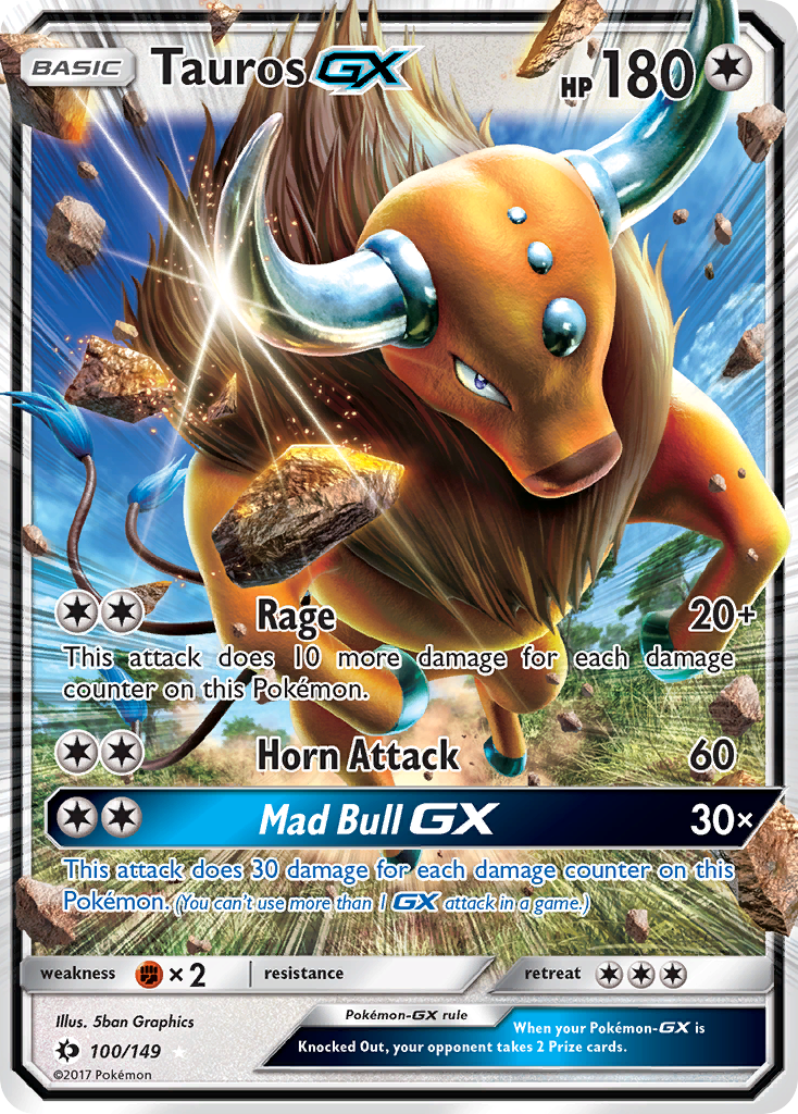 Tauros GX (100/149) [Sun & Moon: Base Set] | Pegasus Games WI