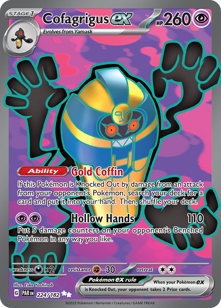 Cofagrigus ex (224/182) [Scarlet & Violet: Paradox Rift] | Pegasus Games WI