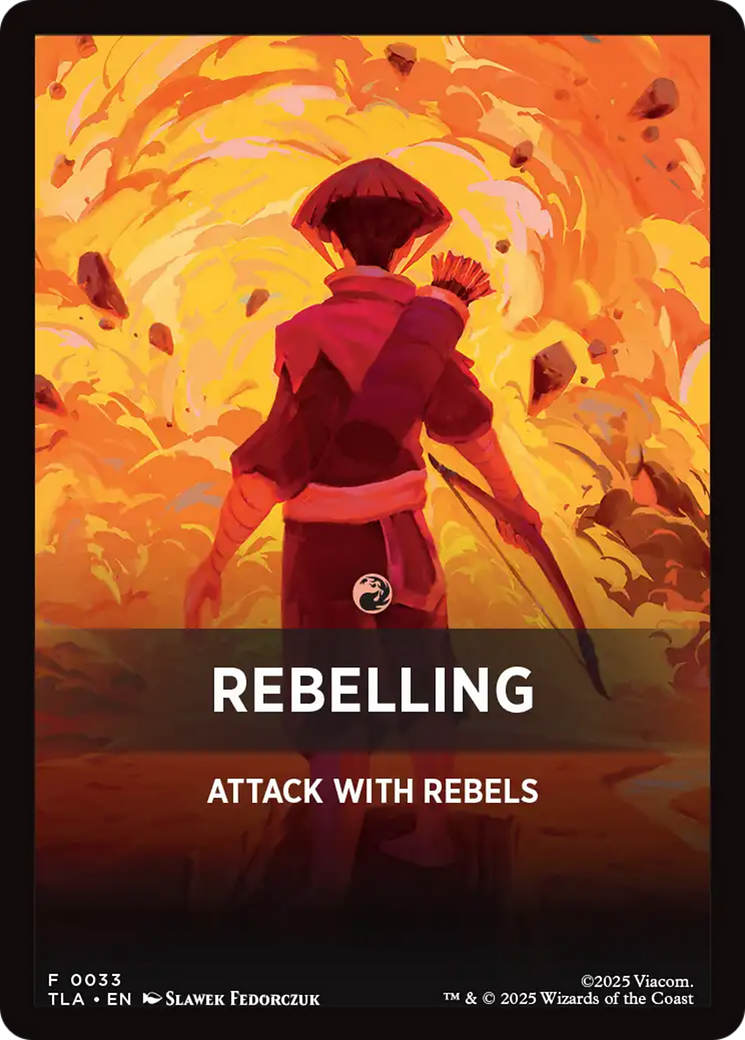Rebelling Theme Card [Avatar: The Last Airbender Tokens] | Pegasus Games WI