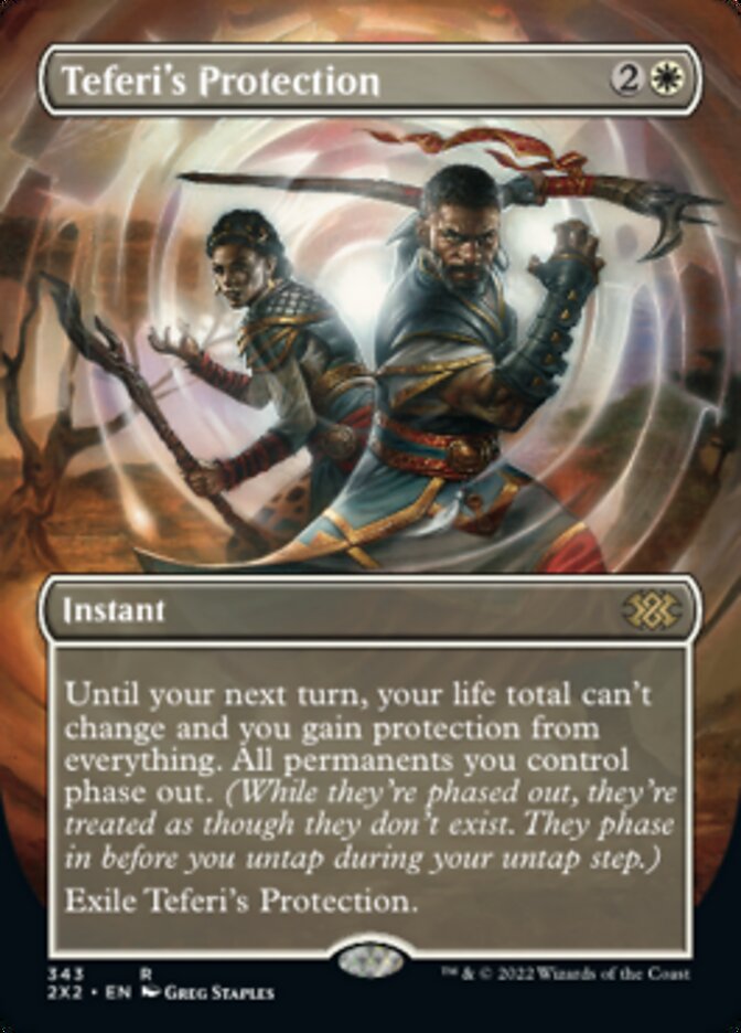 Teferi's Protection (Borderless Alternate Art) [Double Masters 2022] | Pegasus Games WI