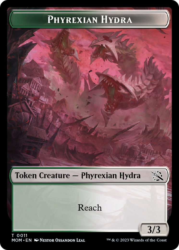 Warrior // Phyrexian Hydra (11) Double-Sided Token [March of the Machine Tokens] | Pegasus Games WI