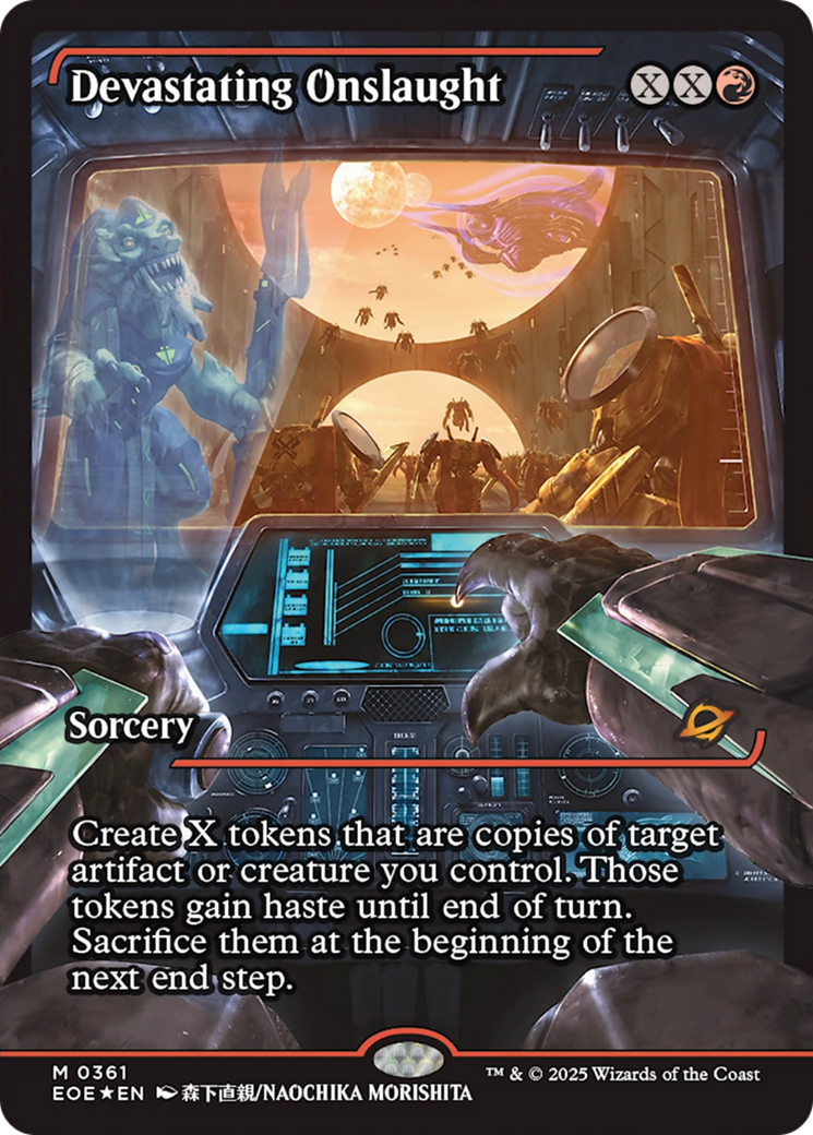 Devastating Onslaught (0361) (Showcase) [Edge of Eternities] | Pegasus Games WI