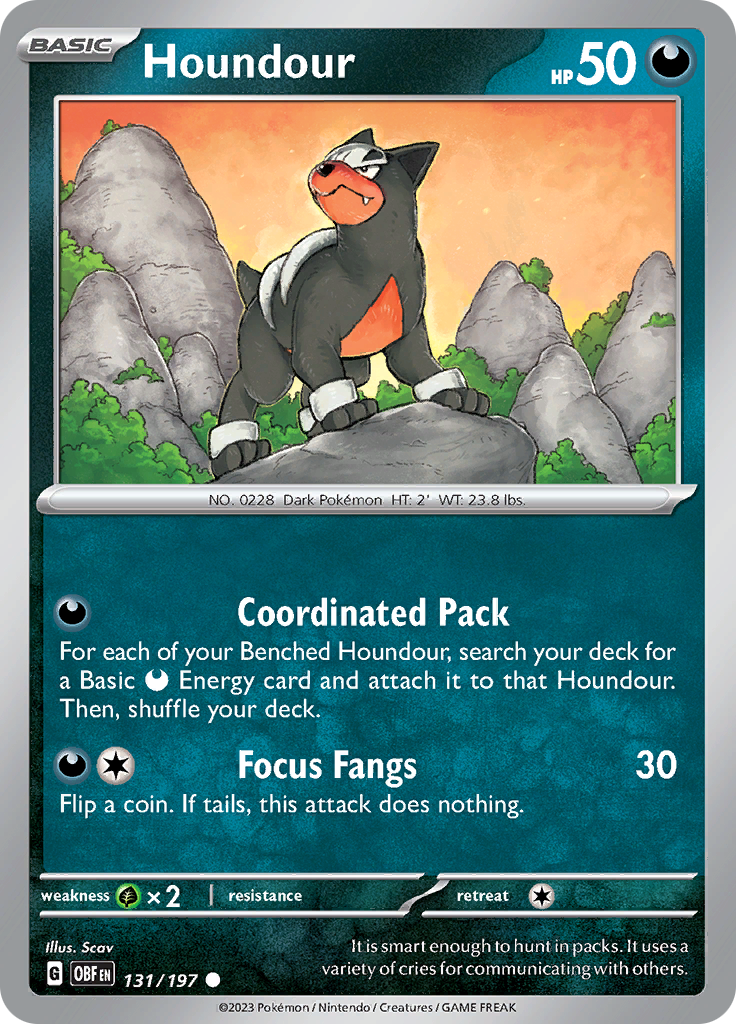 Houndour (131/197) [Scarlet & Violet: Obsidian Flames] | Pegasus Games WI