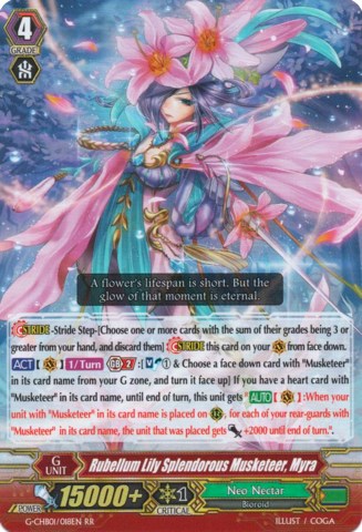 Rubellum Lily Splendorous Musketeer, Myra (G-CHB01/018EN) [TRY3 NEXT] | Pegasus Games WI