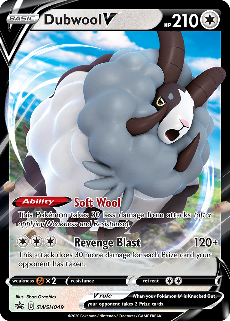 Dubwool V (SWSH049) (Jumbo Card) [Sword & Shield: Black Star Promos] | Pegasus Games WI