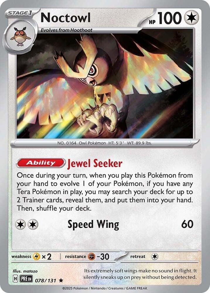 Noctowl (078/131) [Scarlet & Violet: Prismatic Evolutions] | Pegasus Games WI