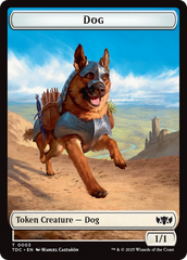 Dog // Goblin Double-Sided Token [Tarkir: Dragonstorm Commander Tokens] | Pegasus Games WI