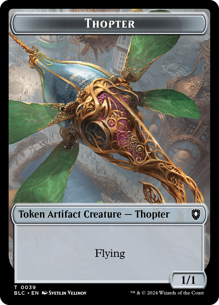 Goblin // Thopter Double-Sided Token [Bloomburrow Commander Tokens] | Pegasus Games WI