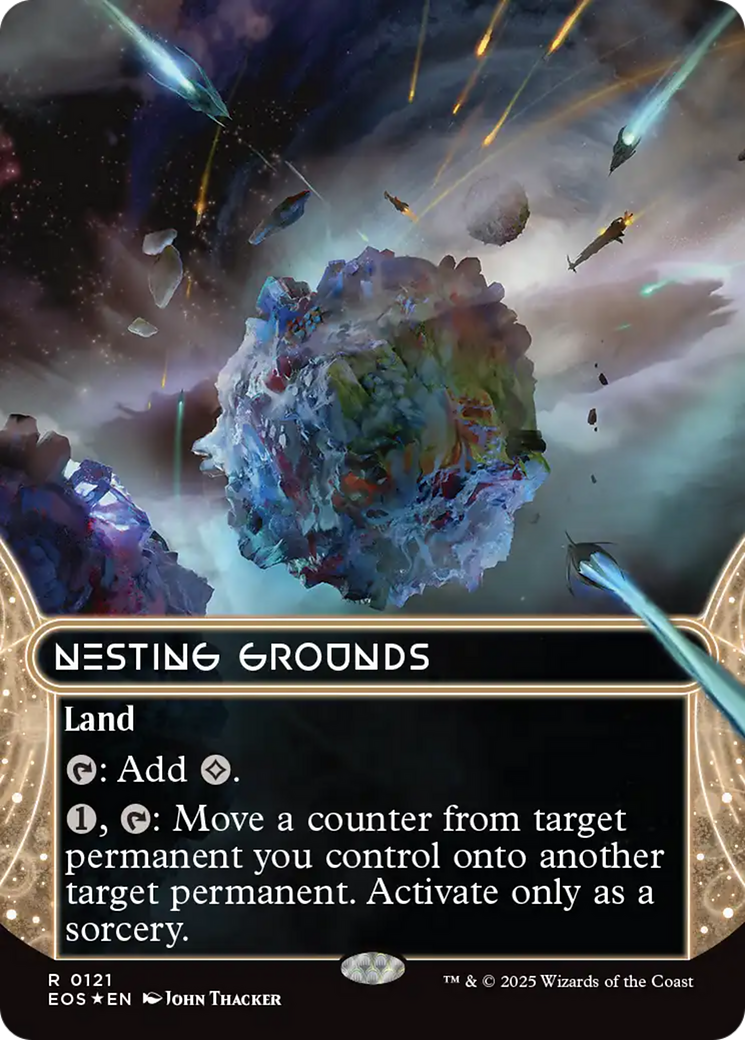 Nesting Grounds (0121) (Borderless) (Galaxy Foil) [Edge of Eternities: Stellar Sights] | Pegasus Games WI