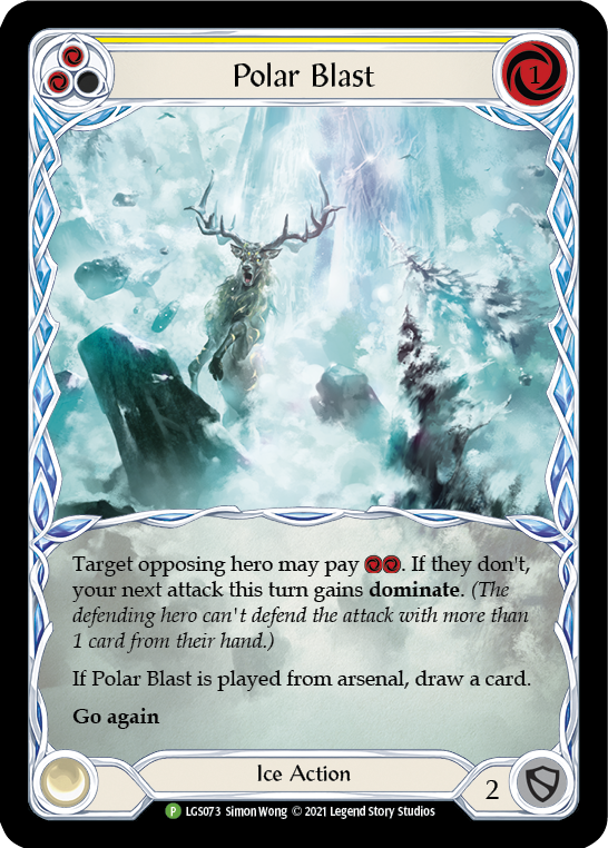 Polar Blast (Yellow) [LGS073] (Promo)  Rainbow Foil | Pegasus Games WI