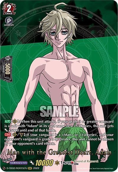 Man with the Greatest Heart, Adam (D-TB02/RGR15EN) [Record of Ragnarok] | Pegasus Games WI