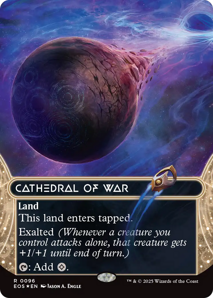 Cathedral of War (0096) (Borderless) (Galaxy Foil) [Edge of Eternities: Stellar Sights] | Pegasus Games WI