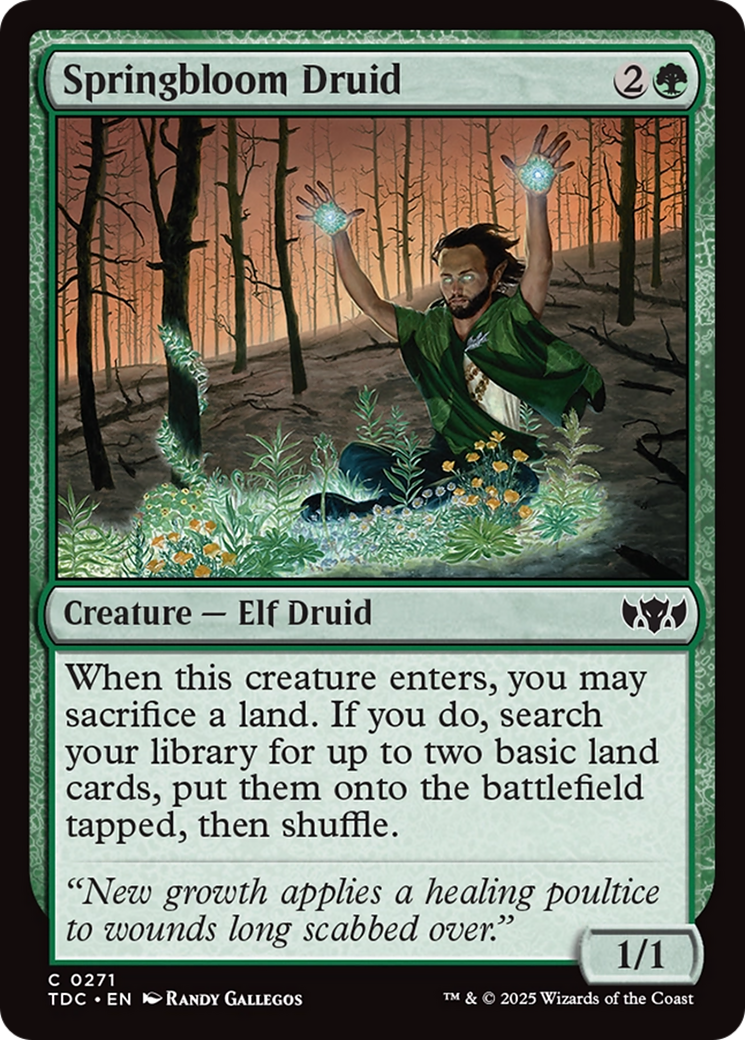 Springbloom Druid [Tarkir: Dragonstorm Commander] | Pegasus Games WI