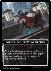 Bounty: Paq, Fleeting Filcher // Bounty Rules Double-Sided Token [Outlaws of Thunder Junction Commander Tokens] | Pegasus Games WI