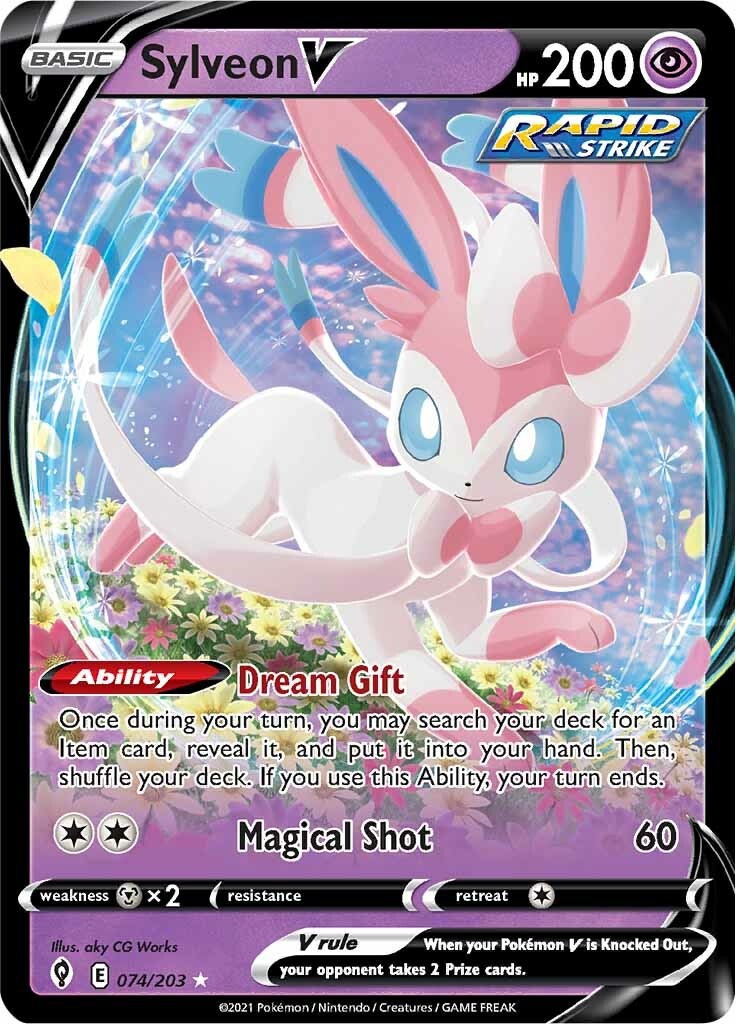 Sylveon V (074/203) [Sword & Shield: Evolving Skies] | Pegasus Games WI