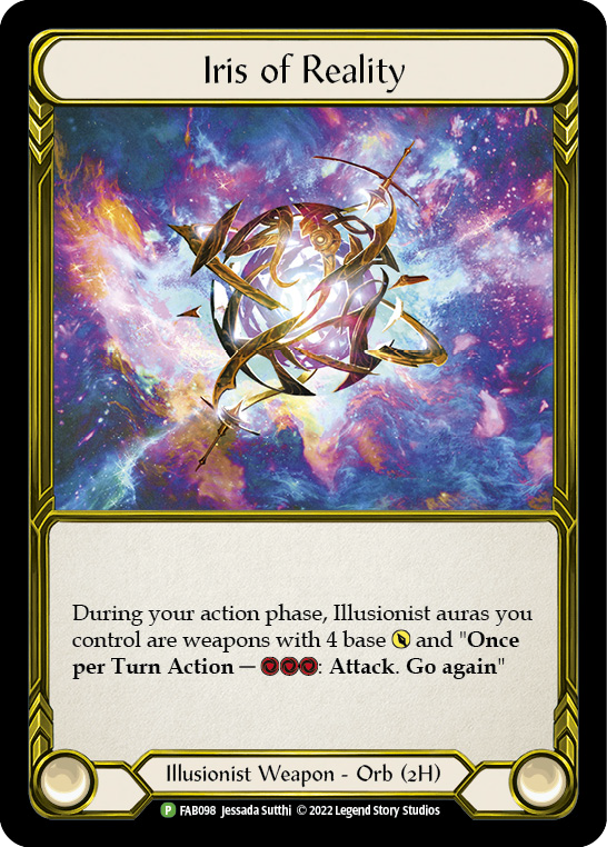 Iris of Reality (Golden) [FAB098] (Promo)  Cold Foil | Pegasus Games WI
