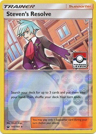 Steven's Resolve (145/168) (League Promo) [Sun & Moon: Celestial Storm] | Pegasus Games WI