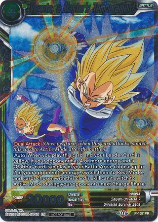 Vegeta, a Master's Temperament (Series 7 Super Dash Pack) (P-137) [Promotion Cards] | Pegasus Games WI