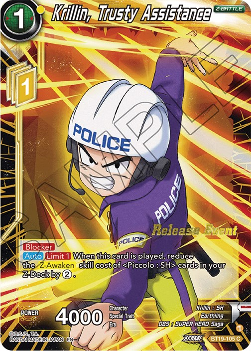 Krillin, Trusty Assistance (Fighter's Ambition Holiday Pack) (BT19-105) [Tournament Promotion Cards] | Pegasus Games WI