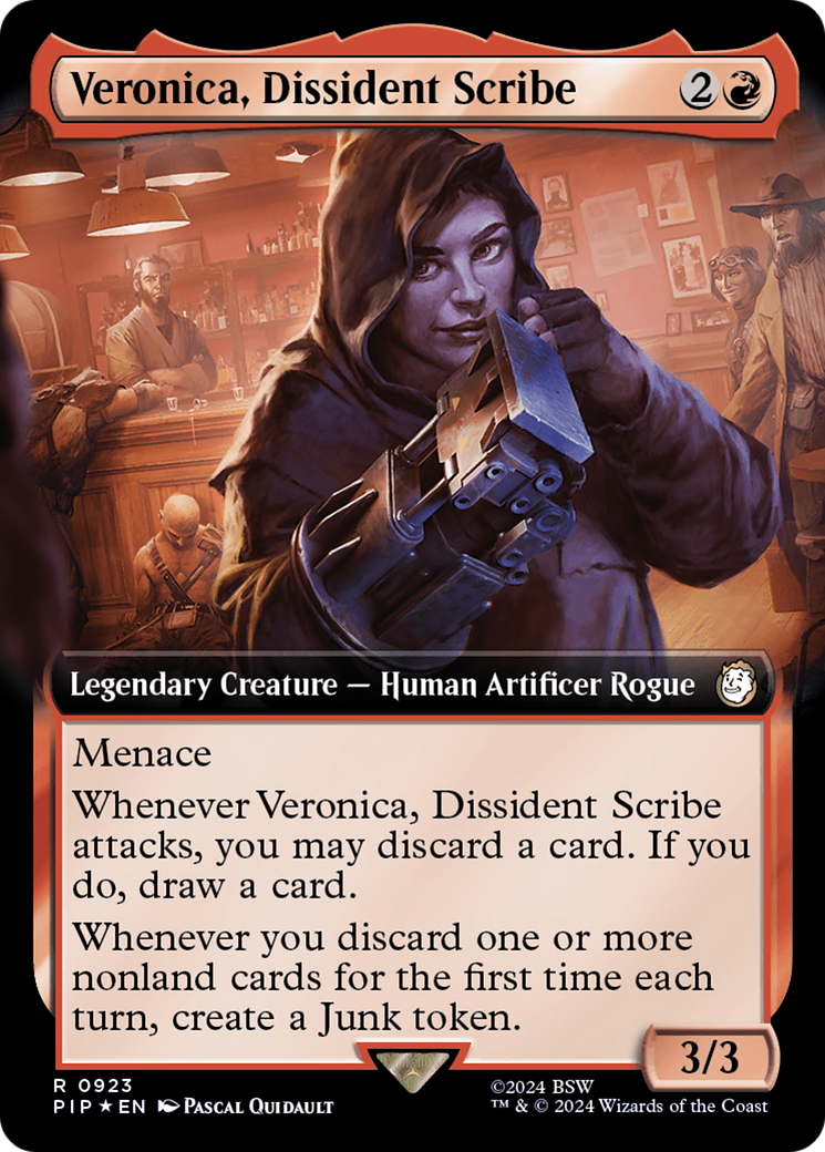 Veronica, Dissident Scribe (Extended Art) (Surge Foil) [Fallout] | Pegasus Games WI