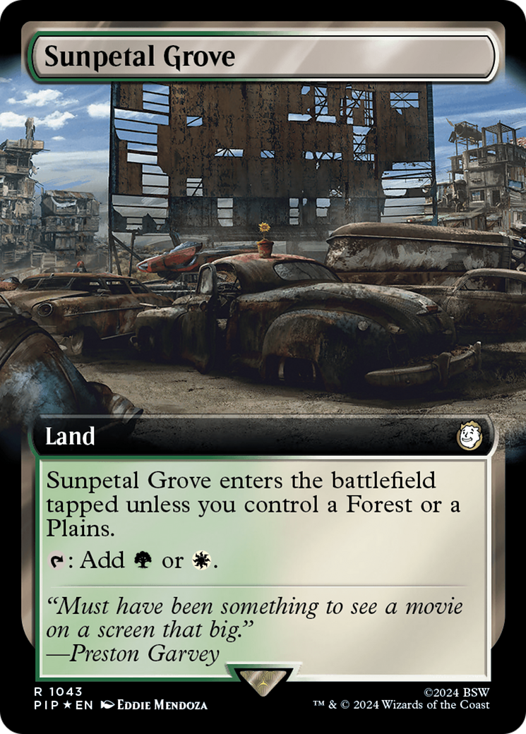 Sunpetal Grove (Extended Art) (Surge Foil) [Fallout] | Pegasus Games WI