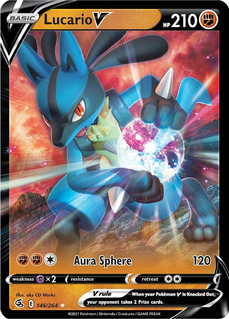 Lucario V (146/264) (Jumbo Card) [Sword & Shield: Fusion Strike] | Pegasus Games WI