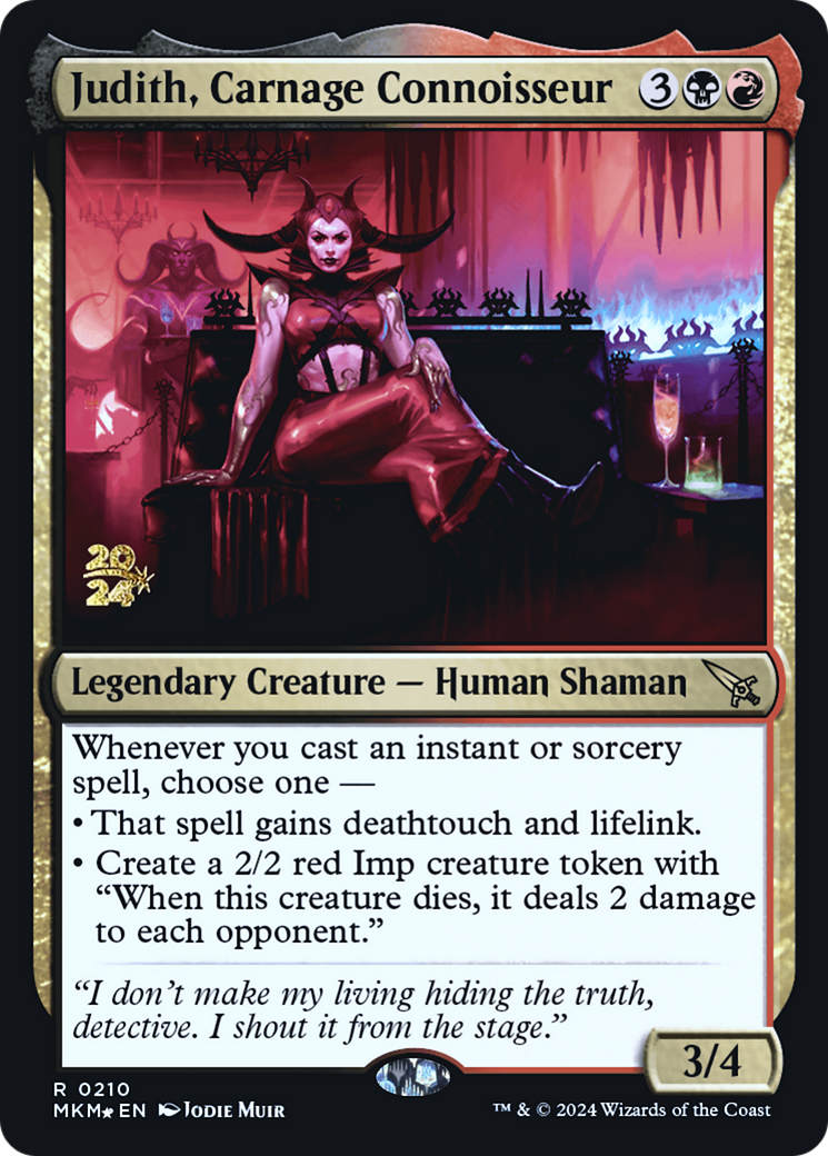 Judith, Carnage Connoisseur [Murders at Karlov Manor Prerelease Promos] | Pegasus Games WI