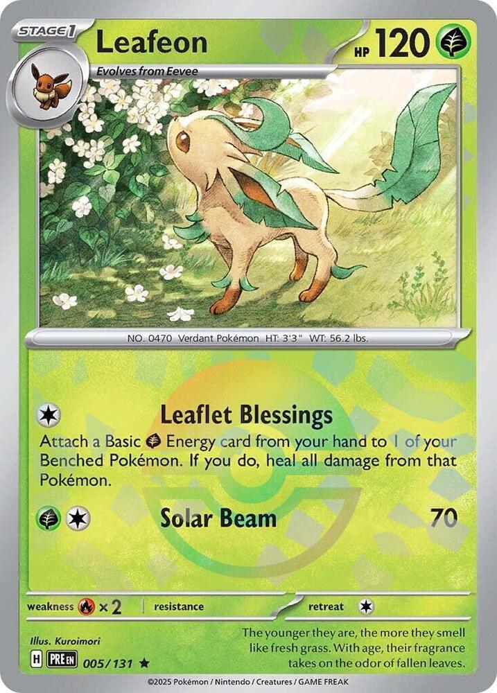 Leafeon (005/131) (Poke Ball Pattern) [Scarlet & Violet: Prismatic Evolutions] | Pegasus Games WI