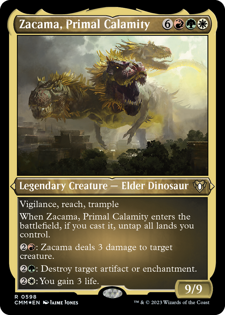 Zacama, Primal Calamity (Foil Etched) [Commander Masters] | Pegasus Games WI