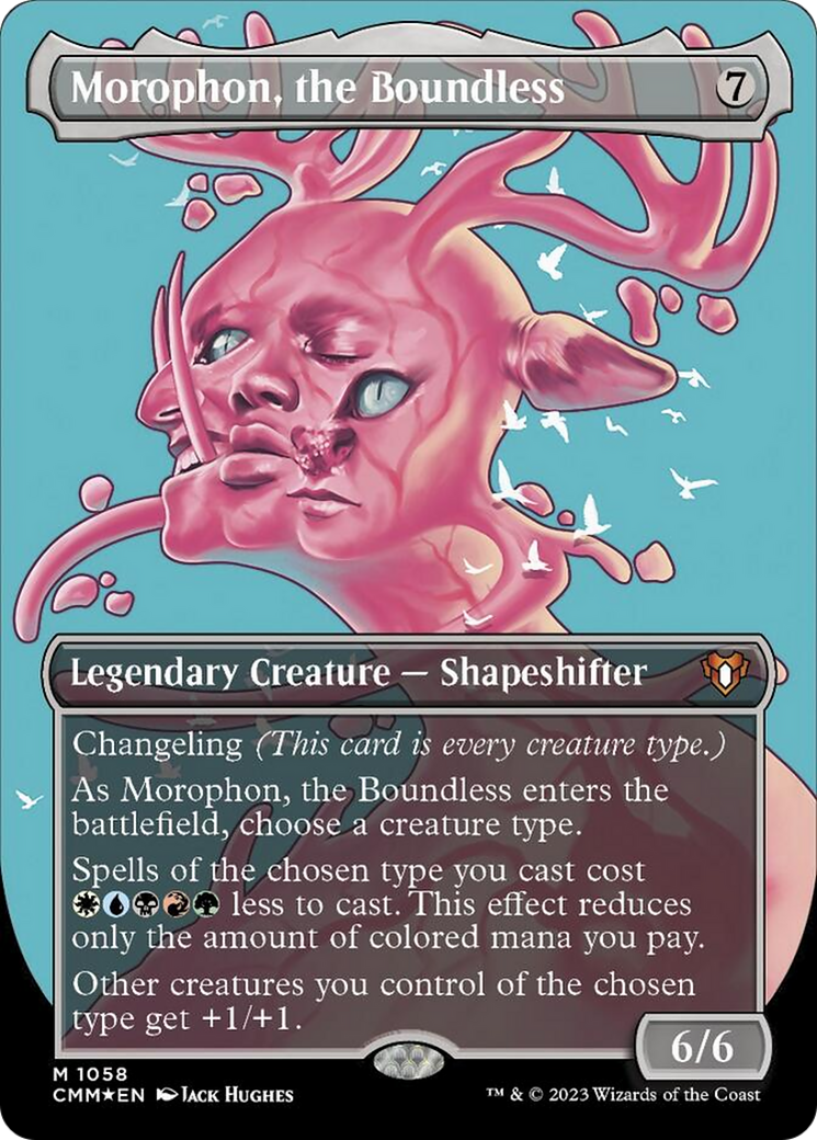 Morophon, the Boundless (Borderless Textured Foil Frame Break) [Commander Masters] | Pegasus Games WI
