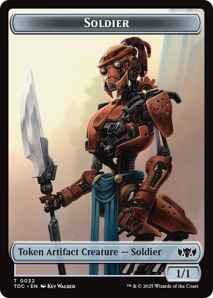 Solider (0032) // Copy Double-Sided Token [Tarkir: Dragonstorm Commander Tokens] | Pegasus Games WI