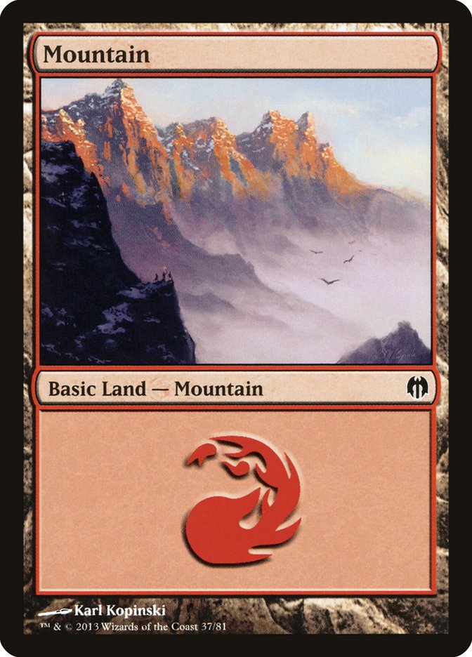 Mountain (37) [Duel Decks: Heroes vs. Monsters] | Pegasus Games WI