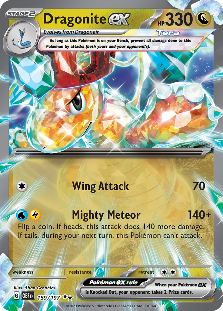 Dragonite ex (159/197) [Scarlet & Violet: Obsidian Flames] | Pegasus Games WI