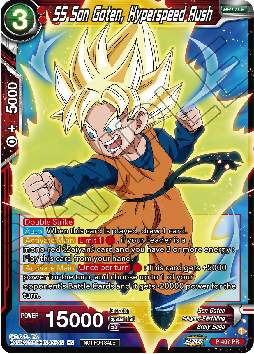 SS Son Goten, Hyperspeed Rush (Zenkai Series Tournament Pack Vol.1) (P-407) [Tournament Promotion Cards] | Pegasus Games WI