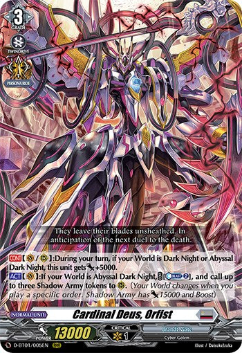 Cardinal Deus, Orfist (D-BT01/005EN) [Genesis of the Five Greats] | Pegasus Games WI