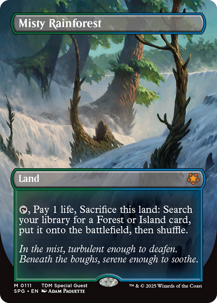 Misty Rainforest (Borderless) [Tarkir: Dragonstorm Special Guests] | Pegasus Games WI