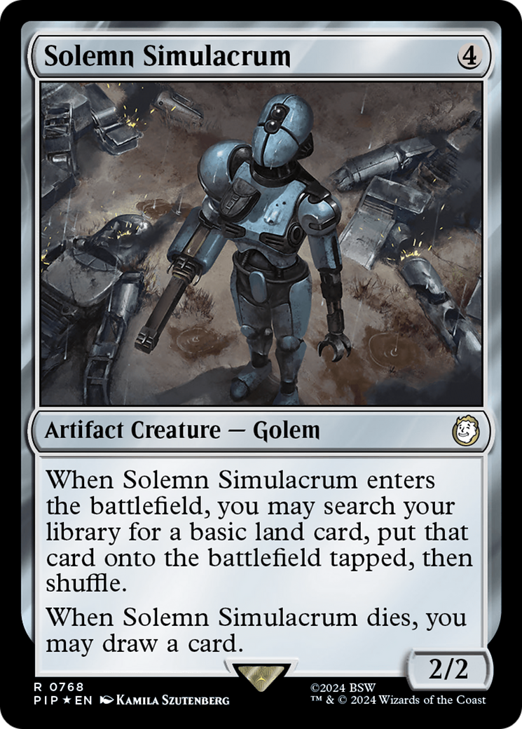 Solemn Simulacrum (Surge Foil) [Fallout] | Pegasus Games WI