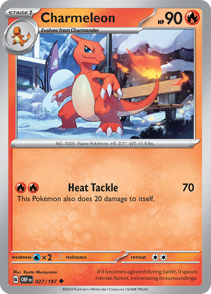 Charmeleon (027/197) [Scarlet & Violet: Obsidian Flames] | Pegasus Games WI