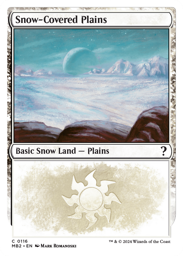 Snow-Covered Plains (White Border) [Mystery Booster 2] | Pegasus Games WI