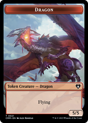 Saproling // Dragon (0021) Double-Sided Token [Commander Masters Tokens] | Pegasus Games WI