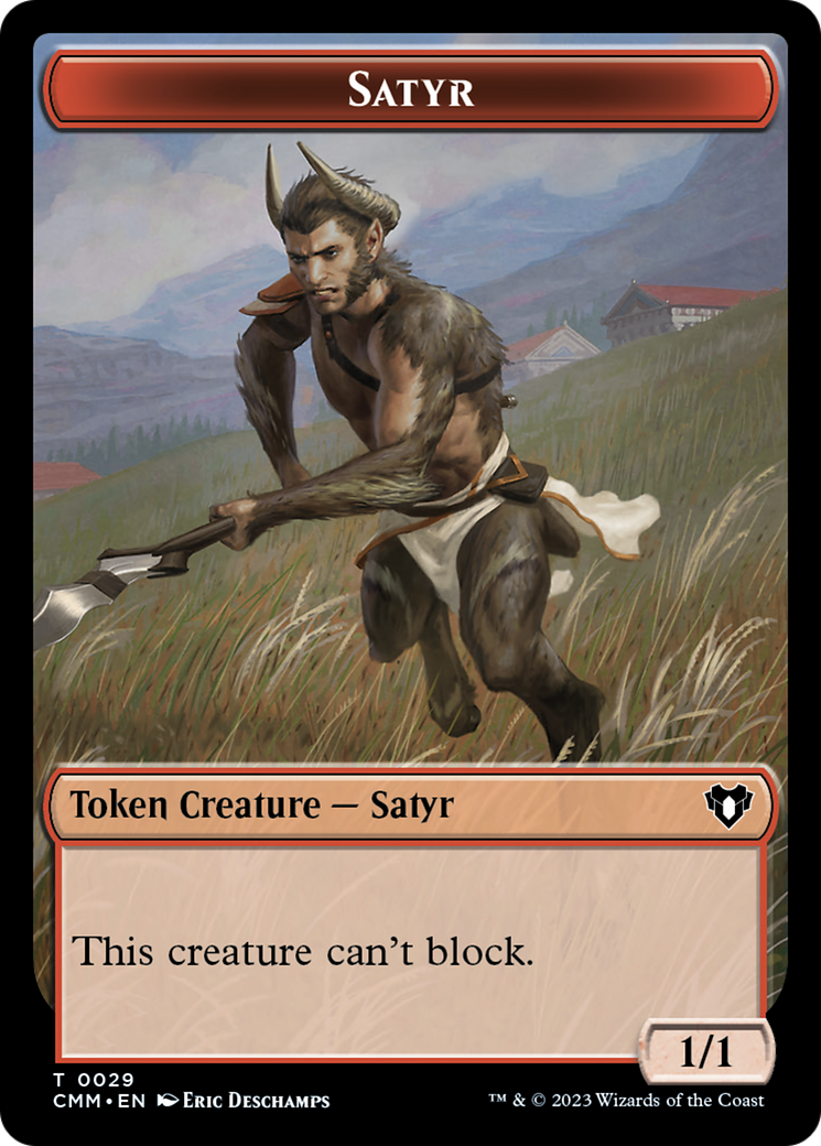 Satyr Token [Commander Masters Tokens] | Pegasus Games WI