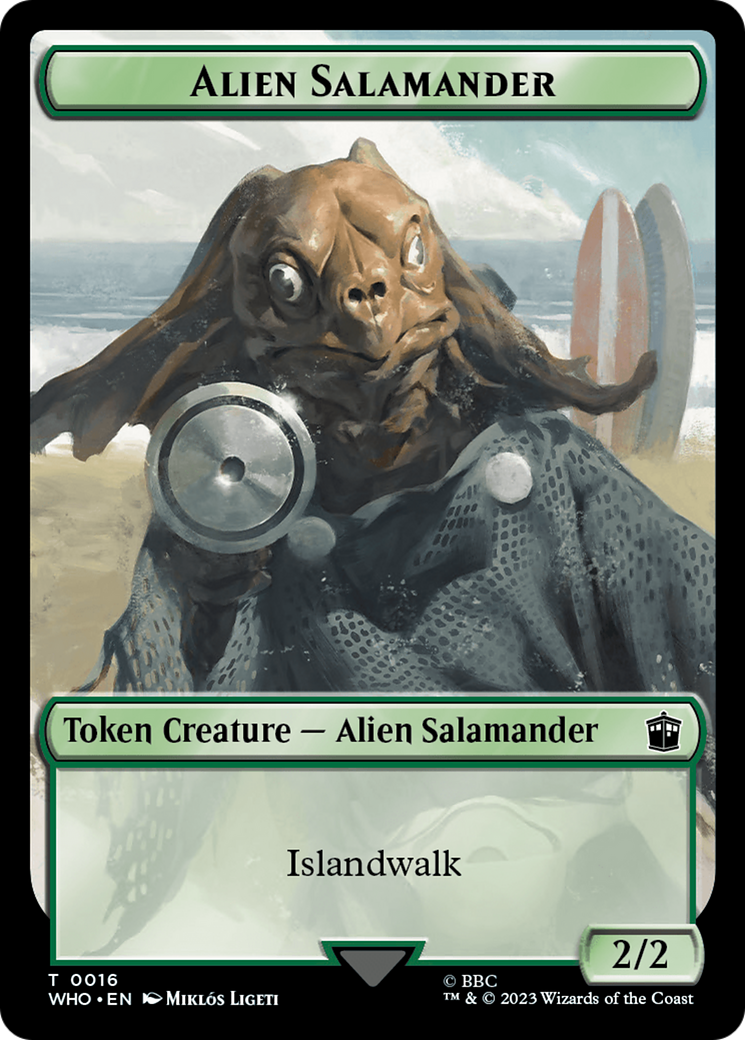 Alien Salamander // Mutant Double-Sided Token [Doctor Who Tokens] | Pegasus Games WI