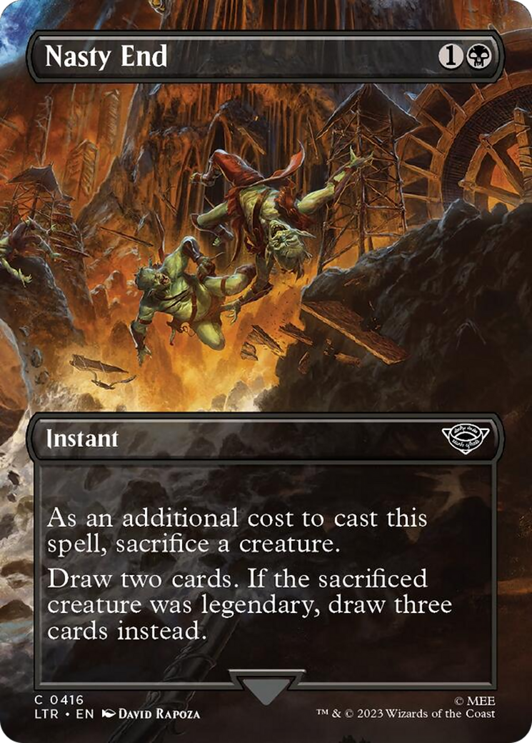 Nasty End (Borderless Alternate Art) [The Lord of the Rings: Tales of Middle-Earth] | Pegasus Games WI